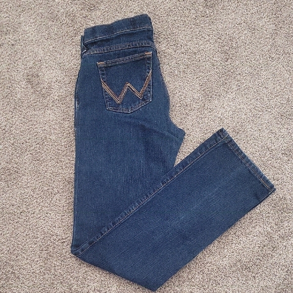Wrangler Denim - Wrangler Vintage Blue Straight Leg Jeans Classic Denim